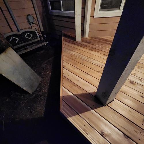 Front porch after rebuild