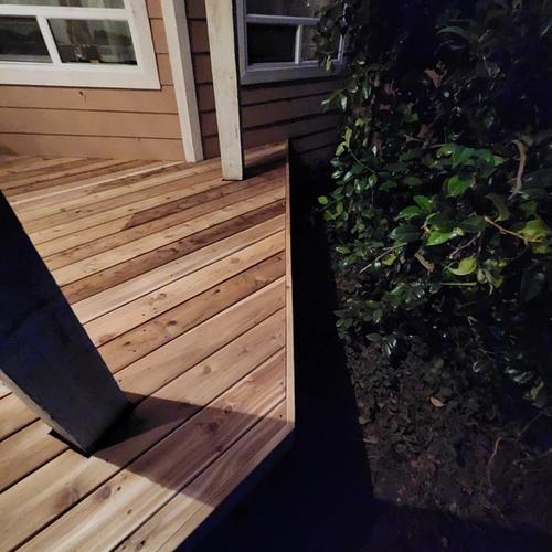 Front porch after rebuild