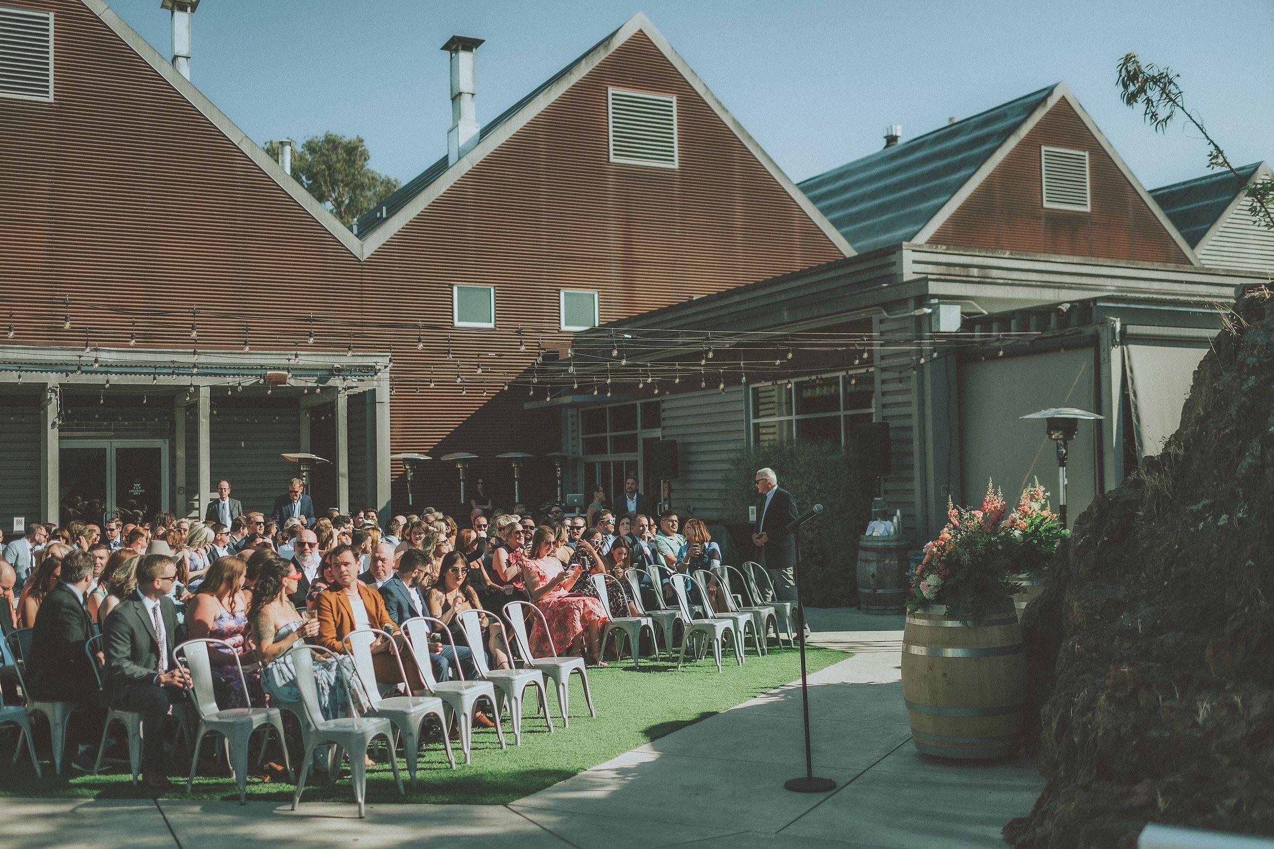 Outdoor Wedding Ceremony at SLO Brew Rock