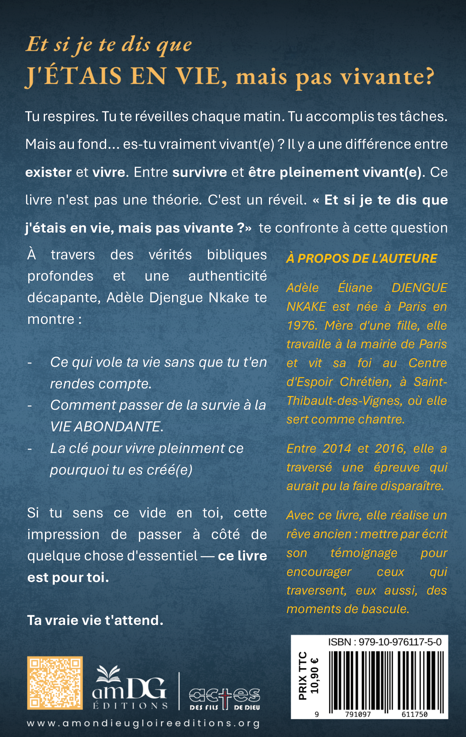 Et si je te dis que j'étais en vie, mais pas vivante ? - Quatrième de couverture