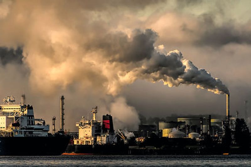 Greenhouse gas emissions from industry. Photo credit Roxanne Desgagnes on Unsplash.