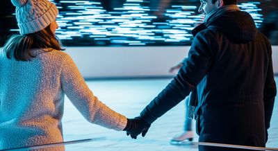 Skating at Cathedral Gardens