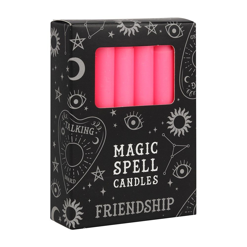 Pack of 12 pink spell candles