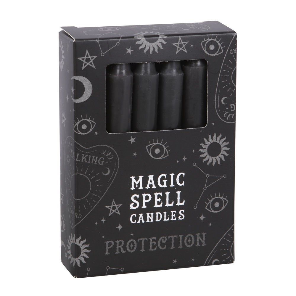 Pack of 12 black spell candles