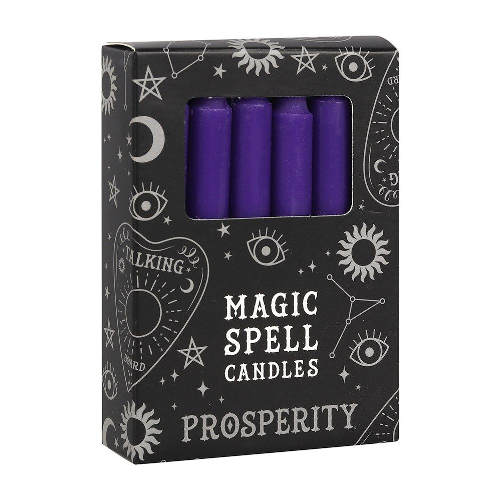 Pack of 12 purple spell candles