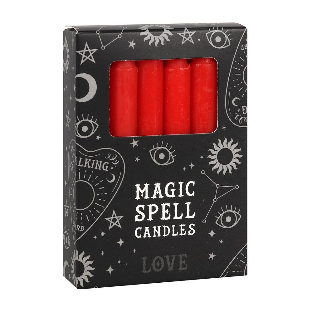 Pack of 12 red spell candles
