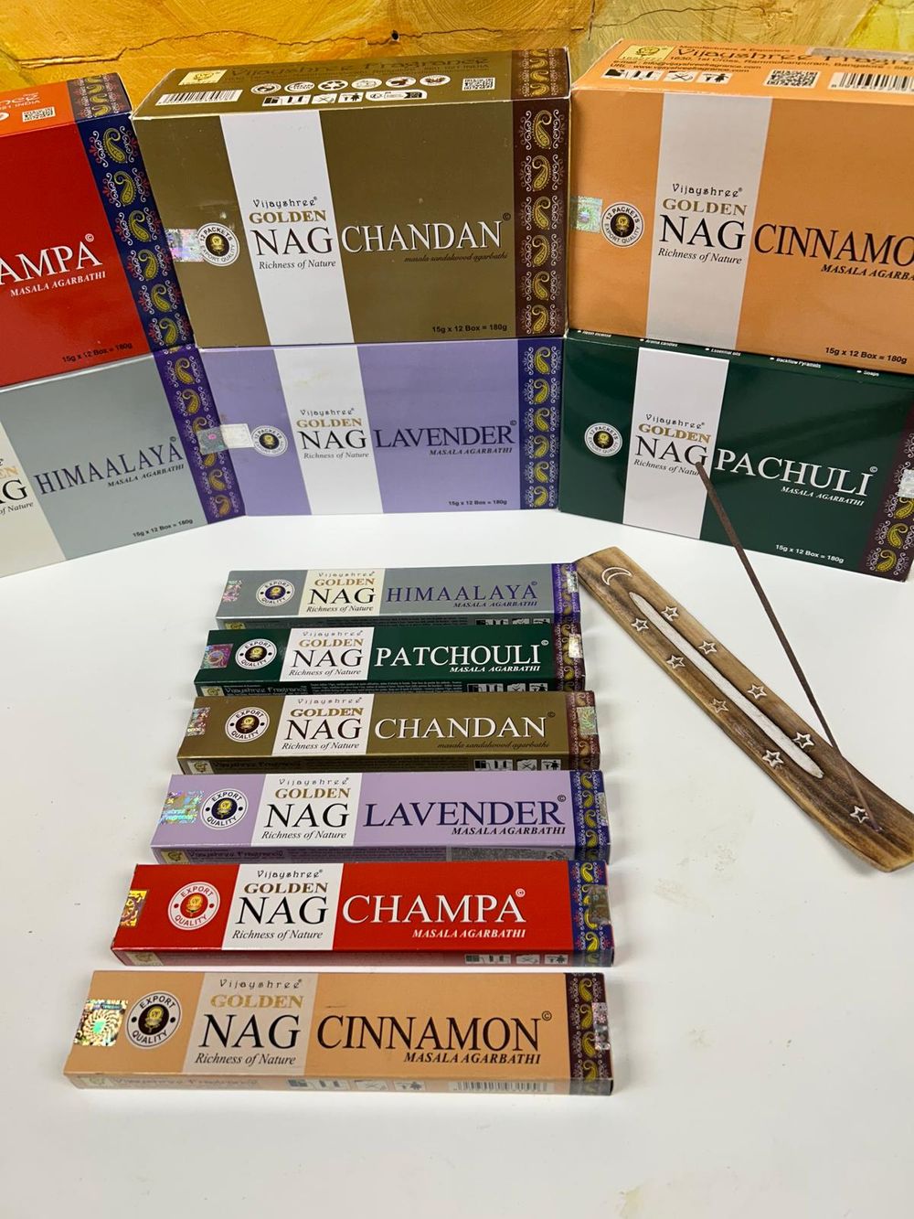 Golden Nag Incense 6 Bundle + Free Holder (Save €5.50)