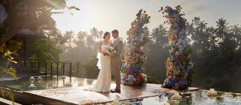 Say ‘I Do’ Above the Water: A Floating Wedding Venue with Ubud’s Stunning Valley Backdrop
