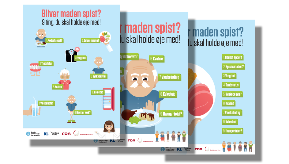 Tre plakater fra projektet Kost og ernæring