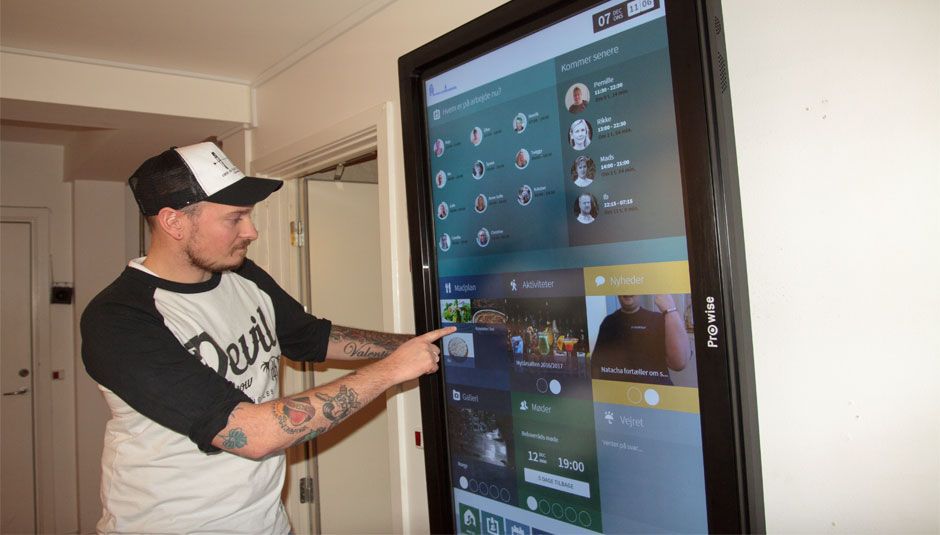 Skærme gør hverdagen lettere for borgerne på bosted