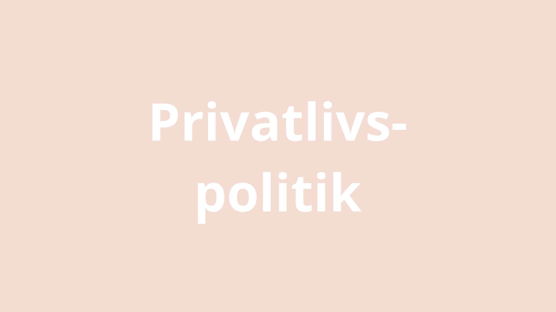 Privatlivspolitik