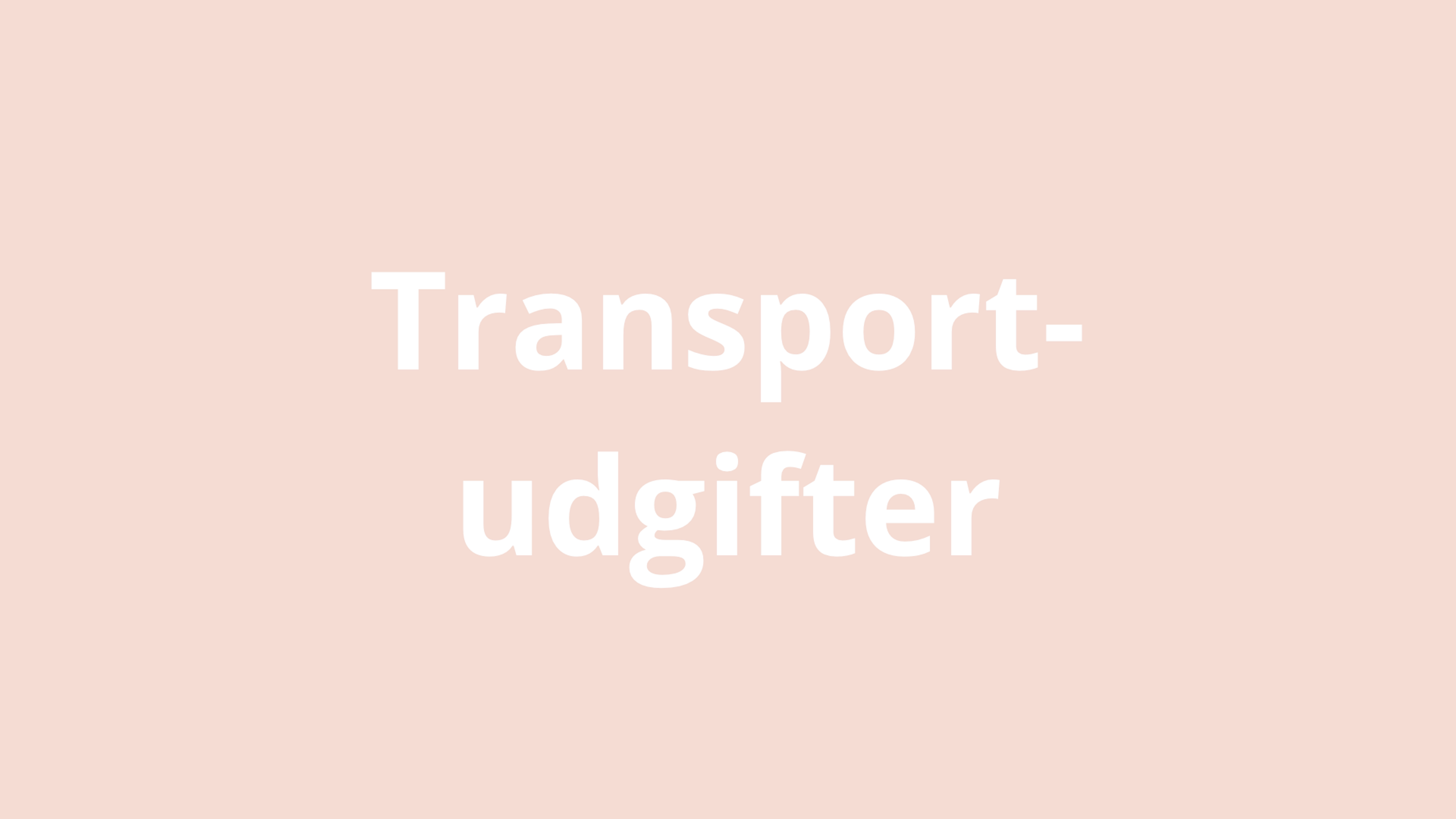 Regler for tilskud til transportudgifter