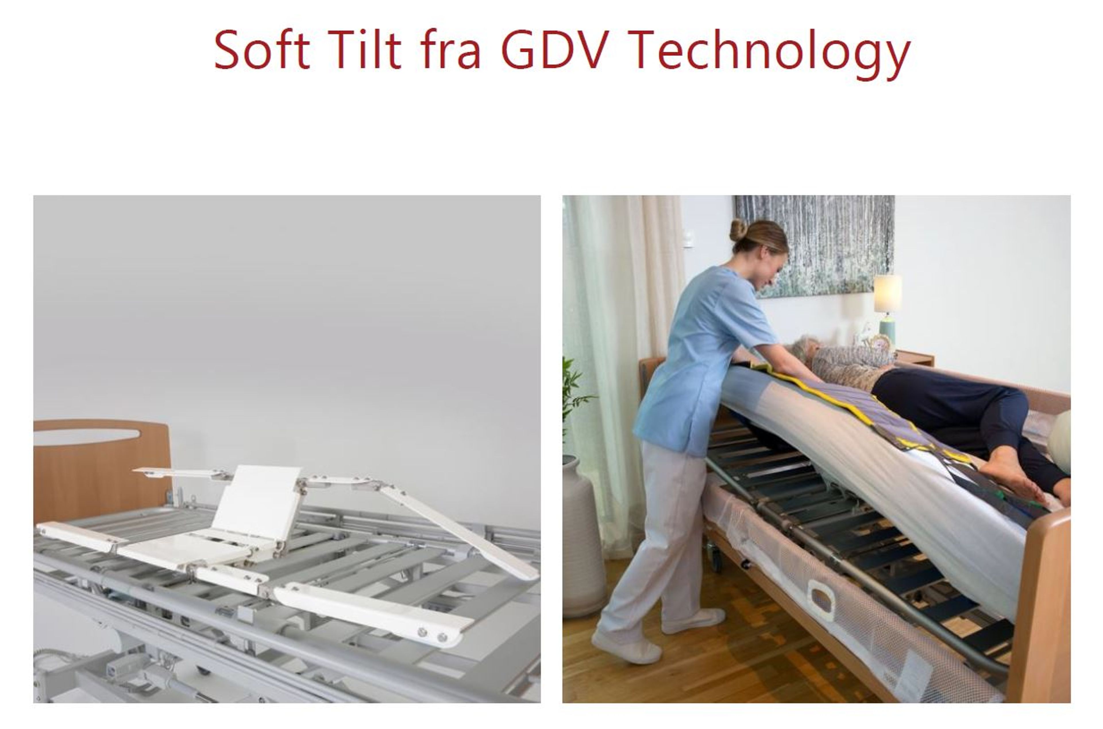 Soft tilt i brug ved pleje af sengeliggende