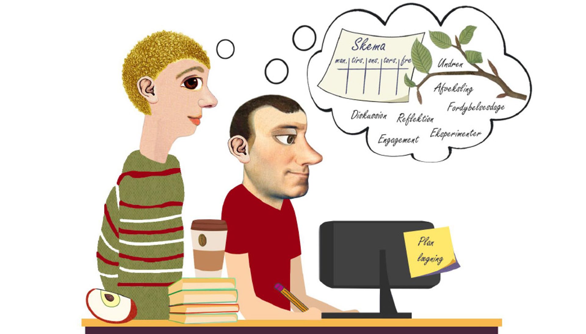 Motivation i udskolingen - illustration fra EVA's materiale