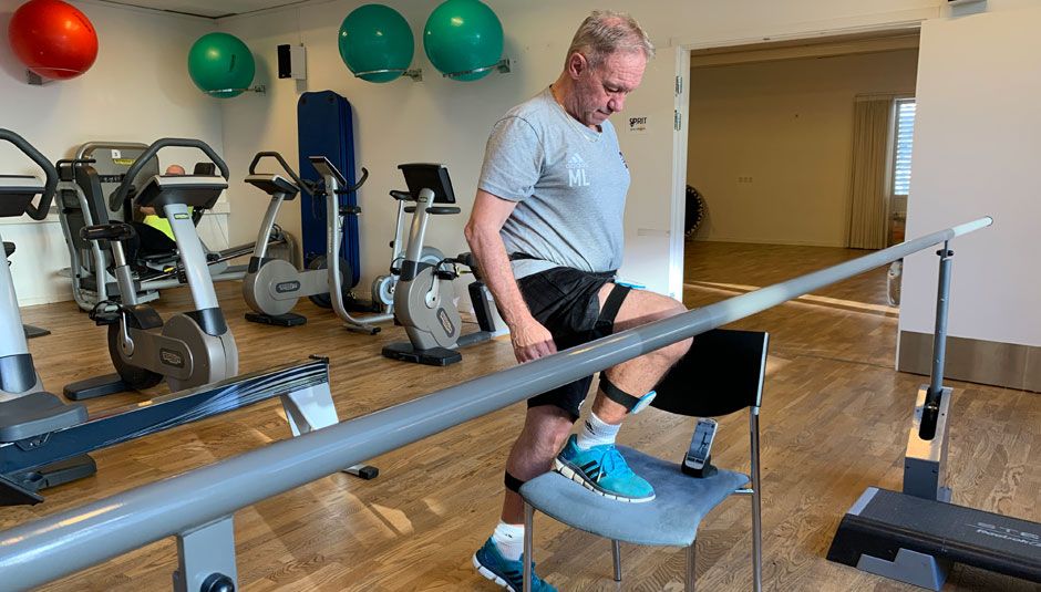 Mogens Lundsberg træner med sensor