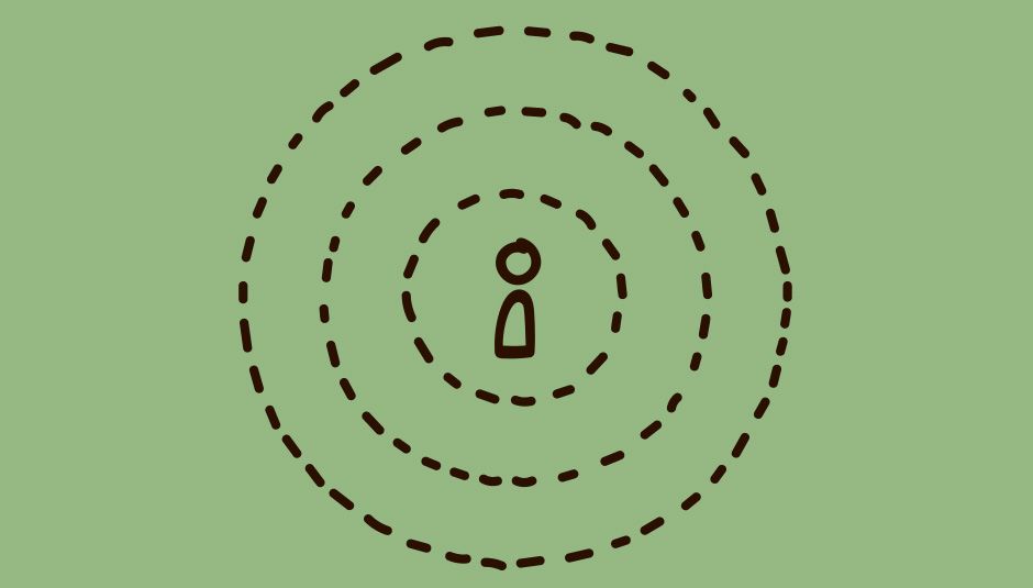 Person-alene-i-tomrum