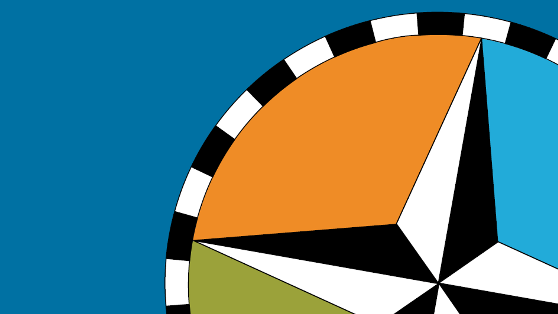 Nærbillede af kompasrose