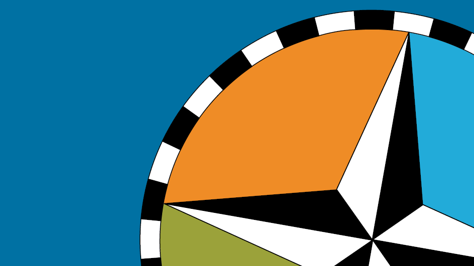 Nærbillede af kompasrose