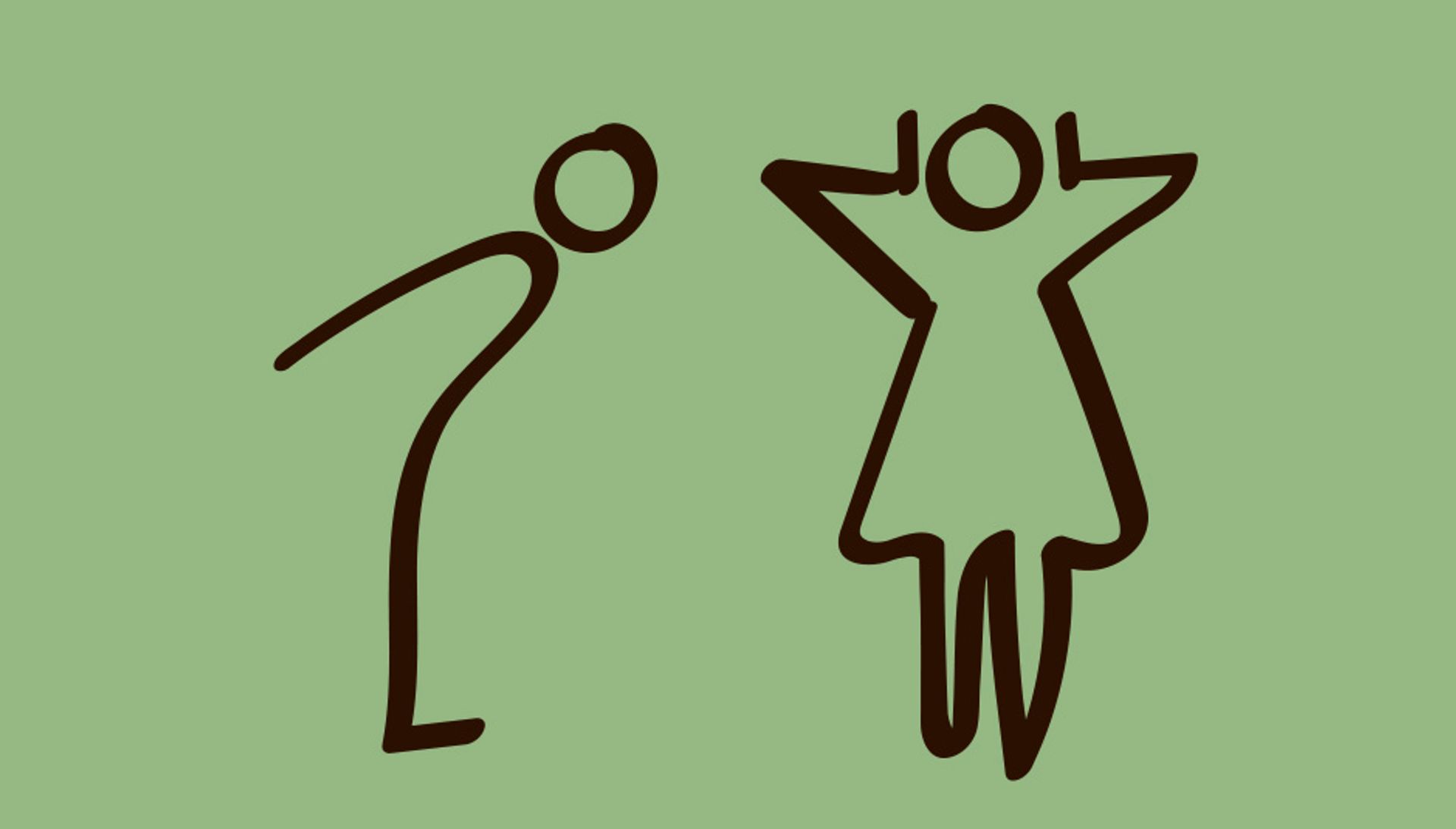 Person råber ad anden person grafik