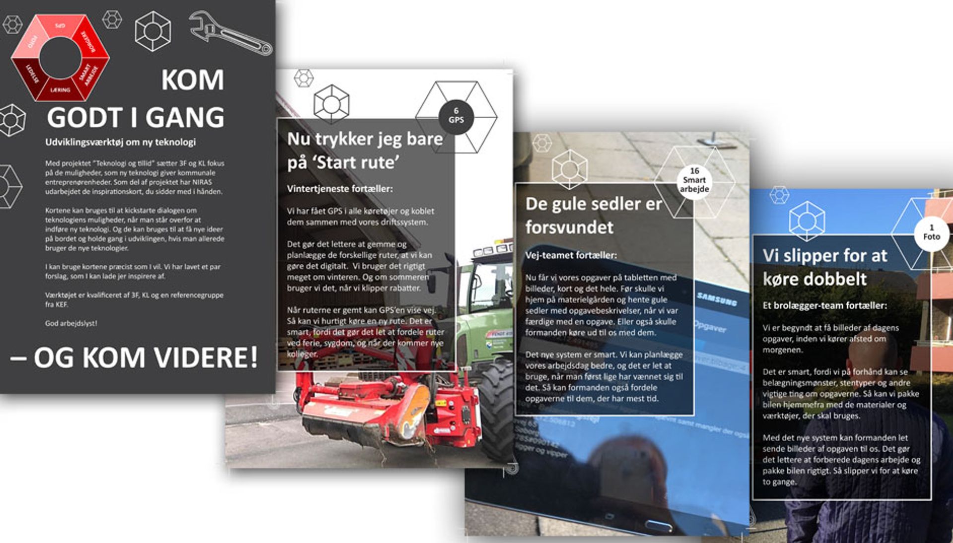 Værktøjet er en serie kort, som kan bruges til at åbne dialogen om teknologi på arbejdspladsen