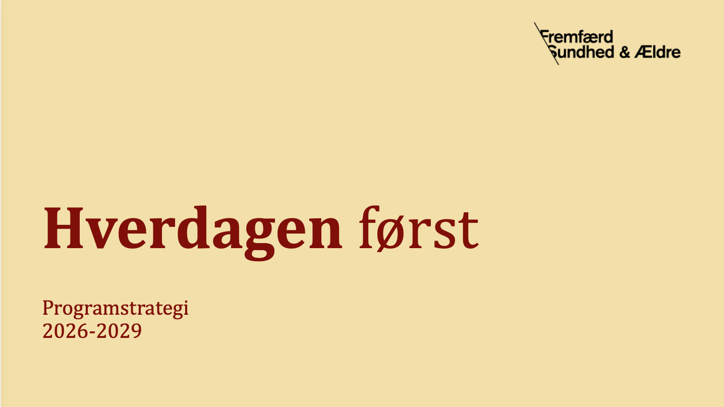 "Hverdagen først": Fire fokusområder for fremtidens ældrepleje