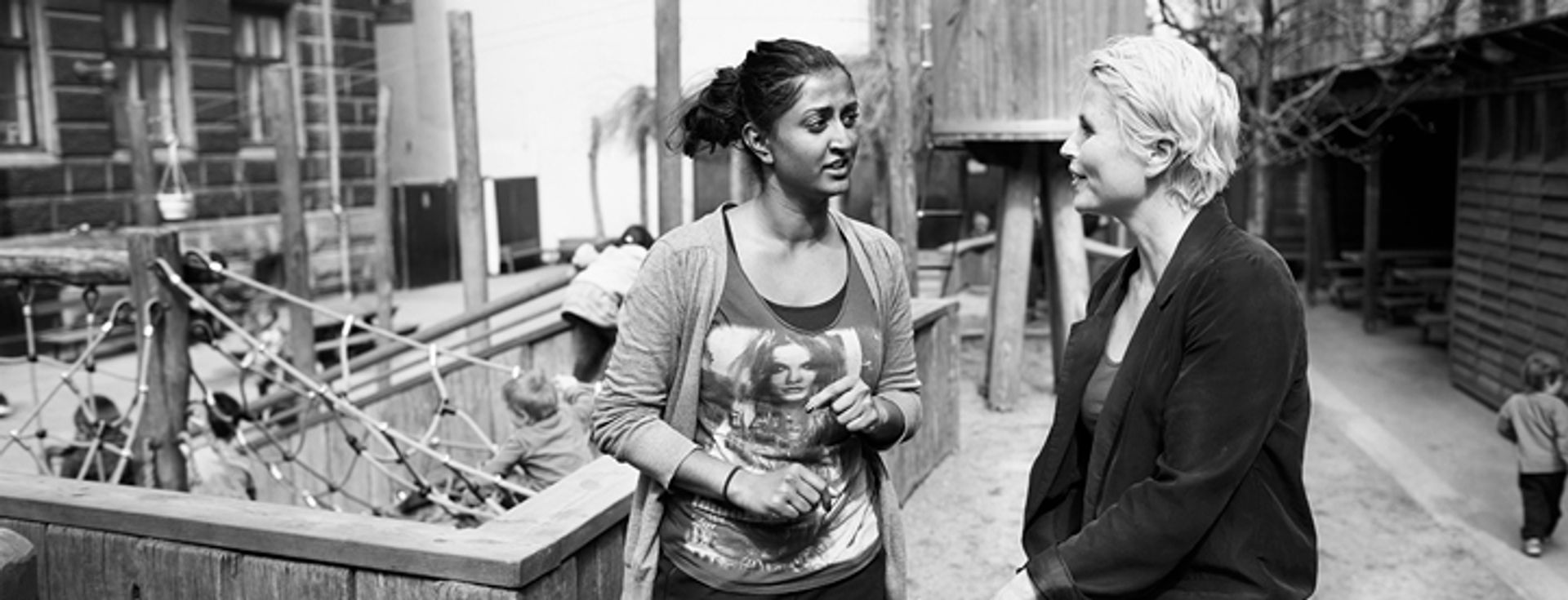 Pædagogerne i Børnehuset i Nansensgade giver feedback på arbejdet. Foto: Thomas Evaldsen