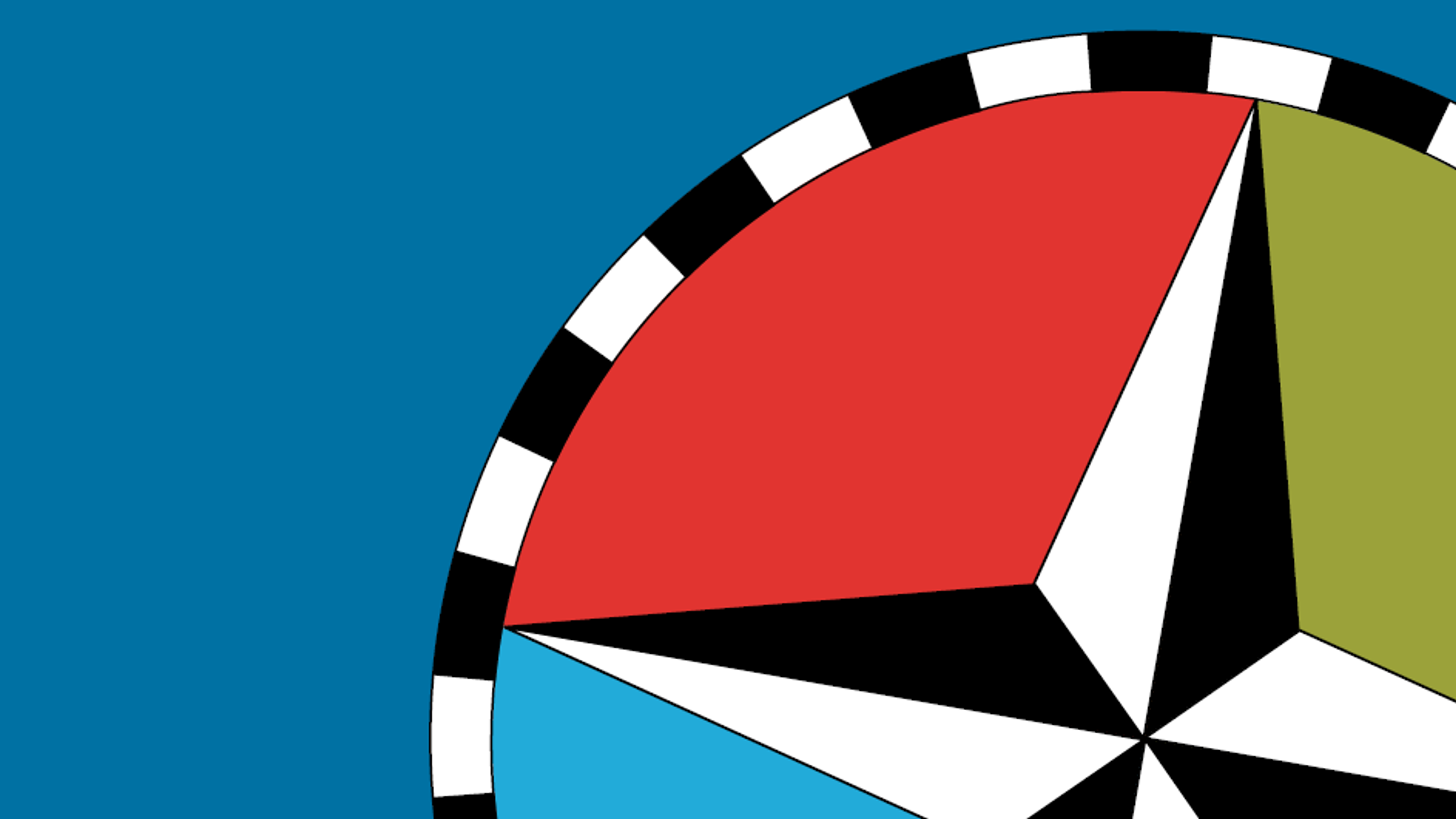 Nærbillede af kompasrose