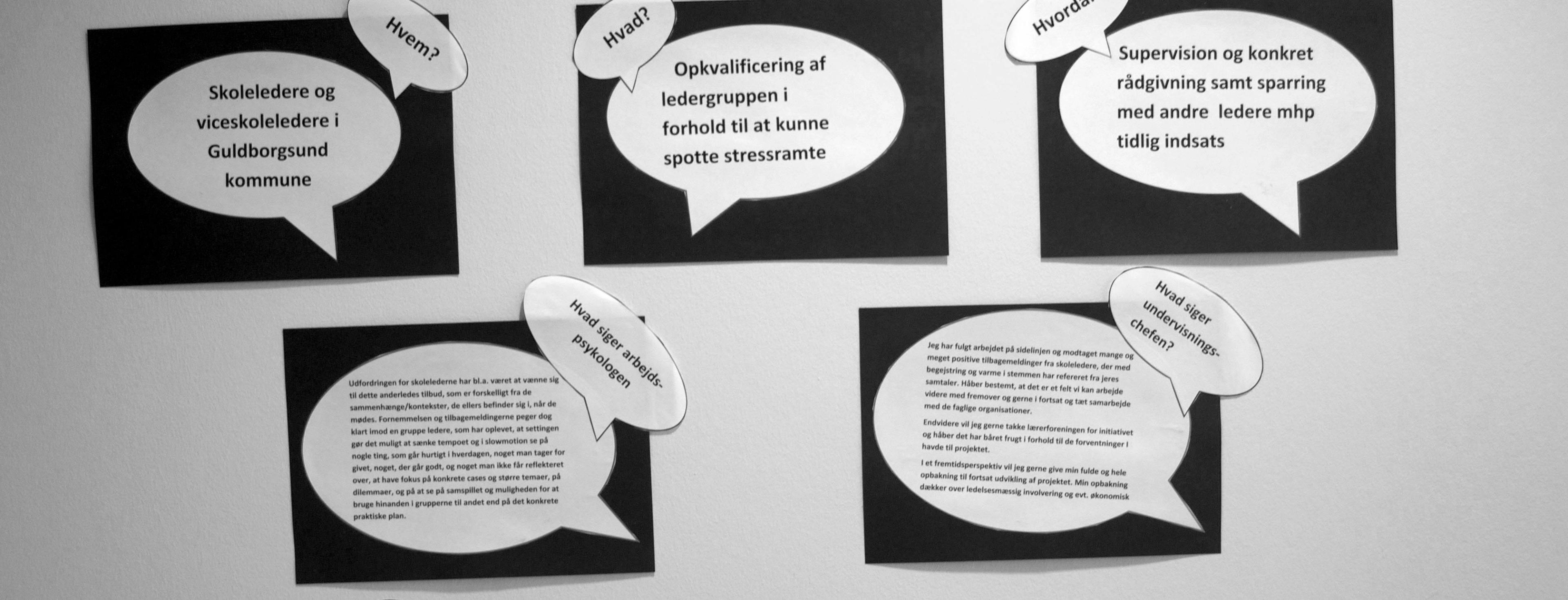 I Guldborgsund Kommune sendte man spørgeskemaer ud til skolelederne både før og efter projektet. På plancherne kan man se nogle af de positive resultater og kommentarer, der er kommet ud af forløbet.