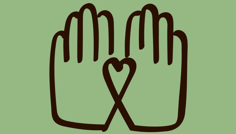 Samarbejde to hænder danner hjerte SPARK tema