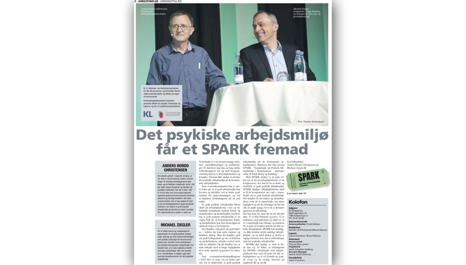 Arbejdsmiljøtillæg i Politiken