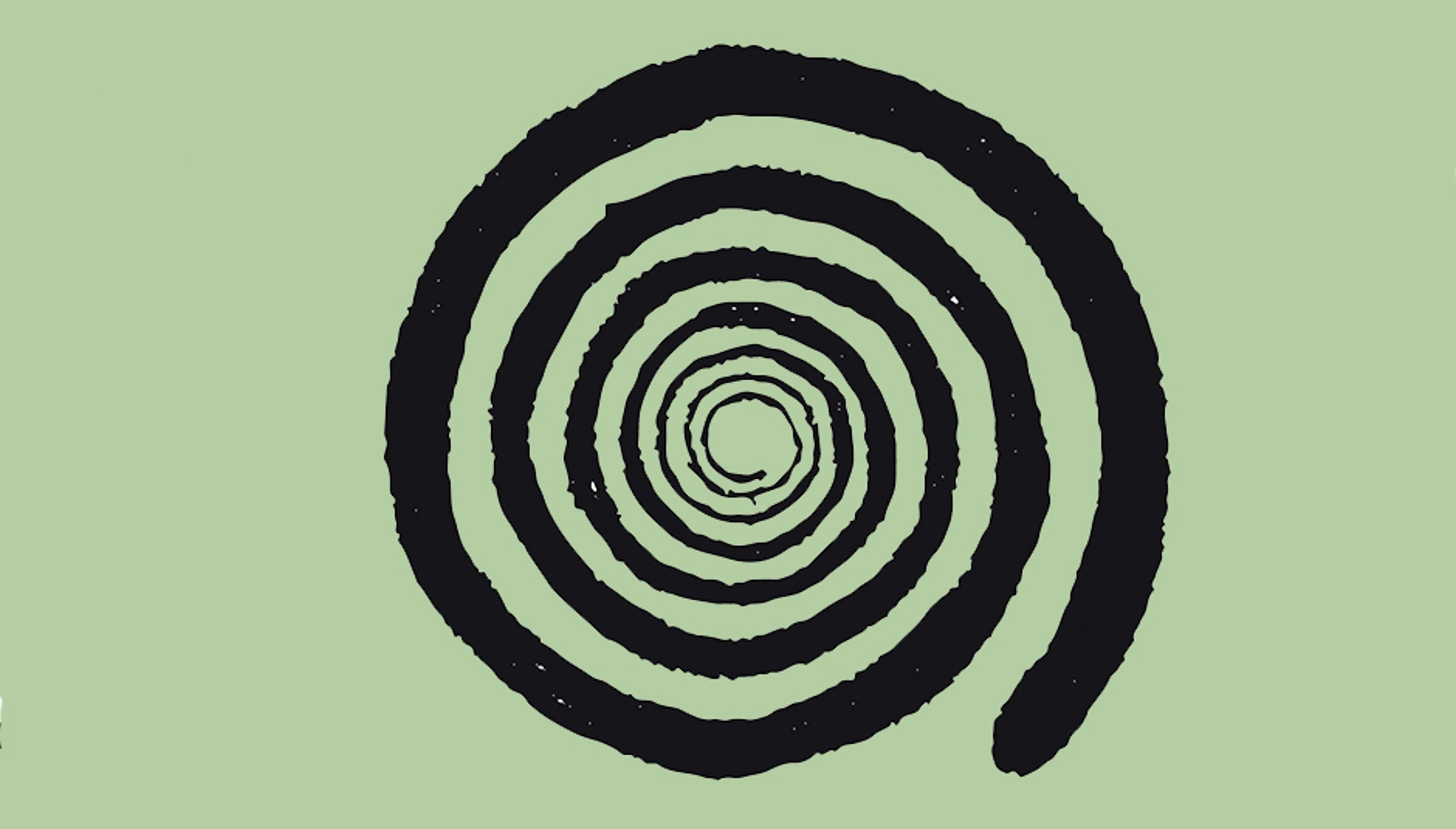 Spiral på grøn baggrund