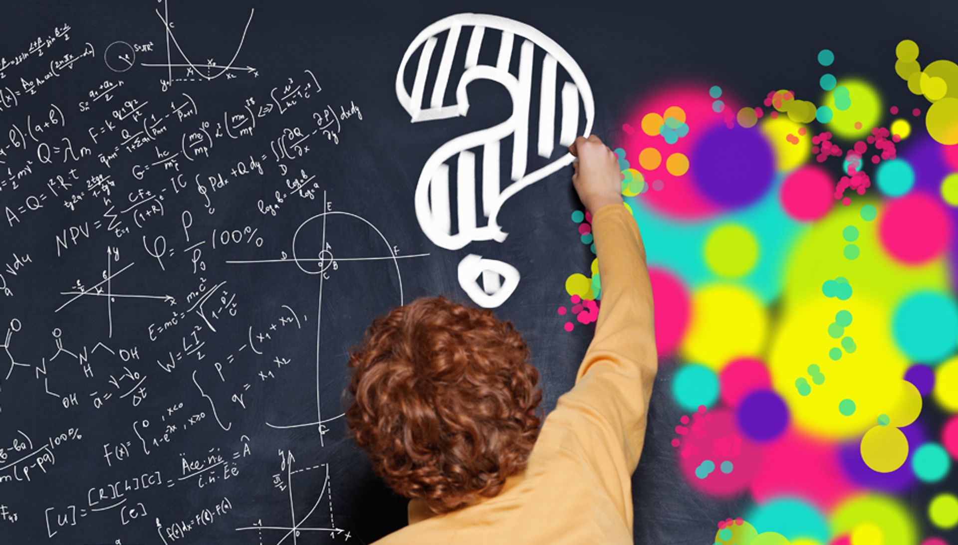 Højtbegavet barn ved tavle