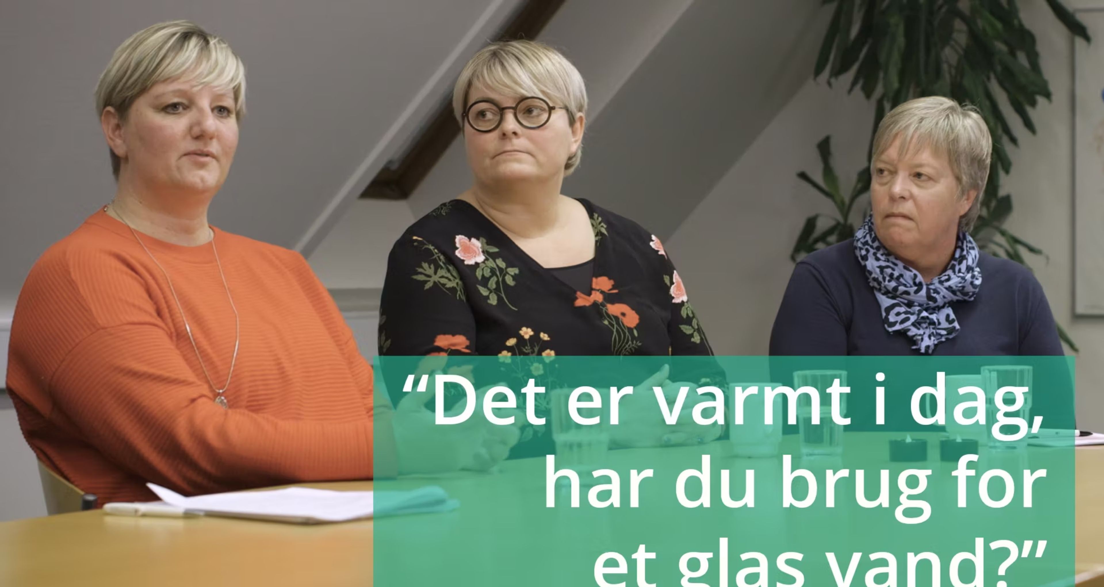  VIDEO 4: "Det er varmt i dag, har du brug for et glas vand?"