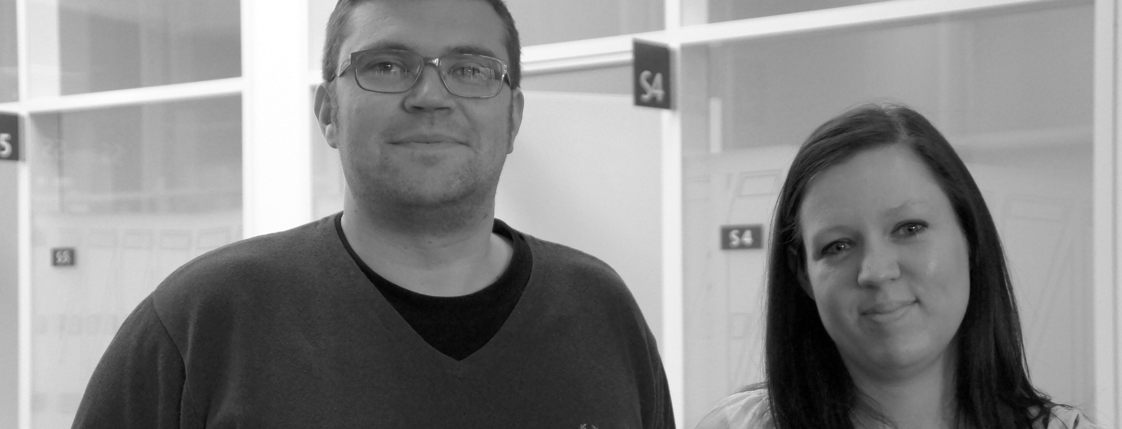 Majken Mikkelsen og Rasmus Alstrup er socialrådgivere i Sygedagpengeafdelingen i Viborg Kommune