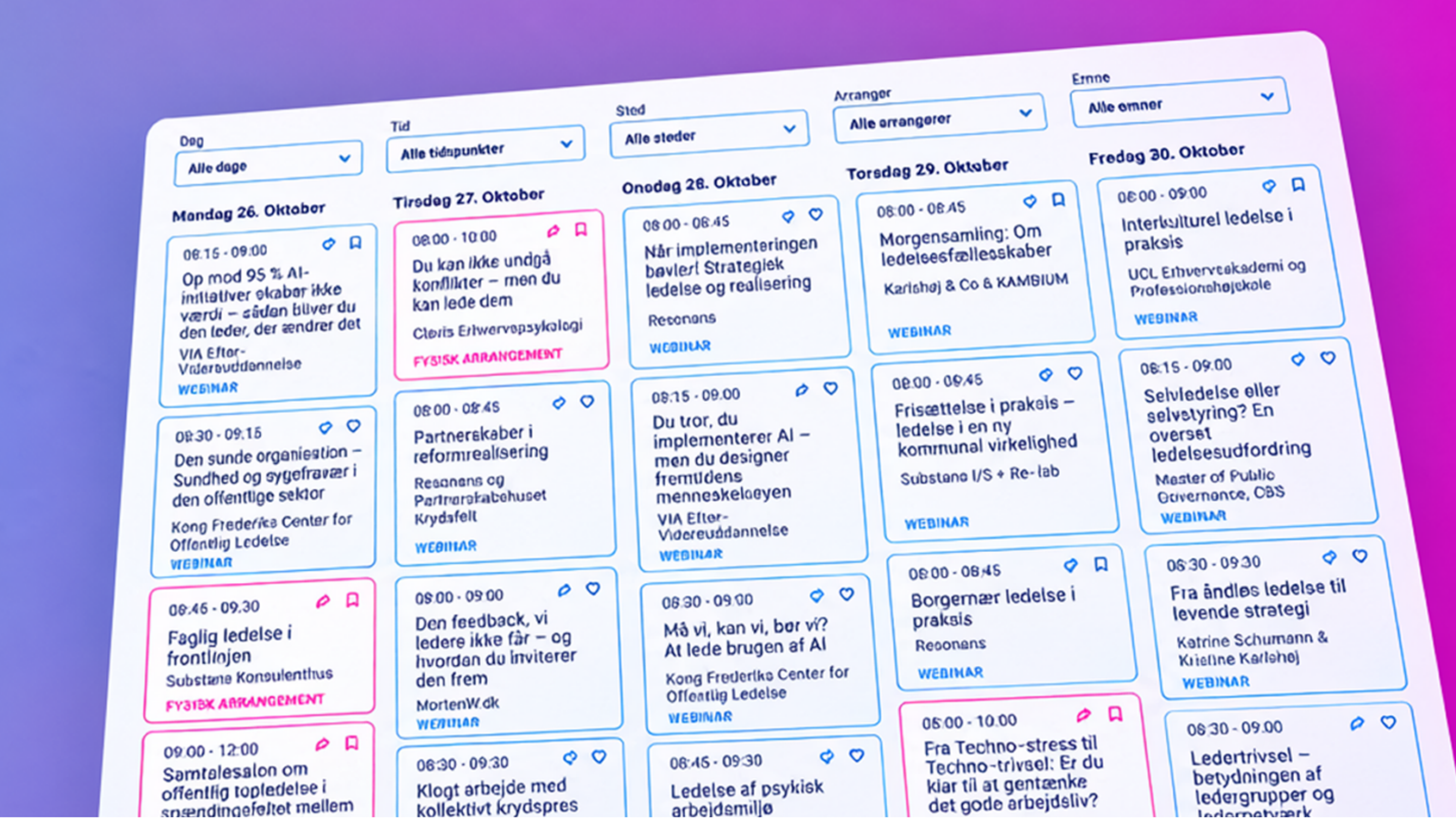 Ledelsesugen: Se program og tilmeld dig