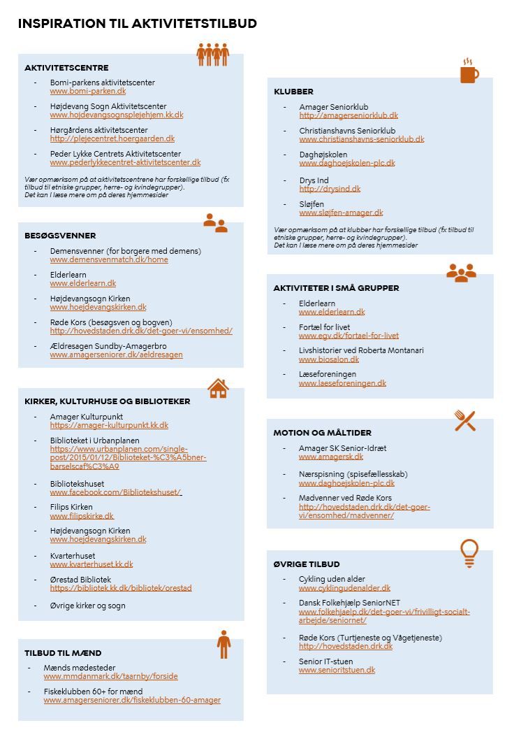 Arbejdsgange ved opsporing af ensomhed