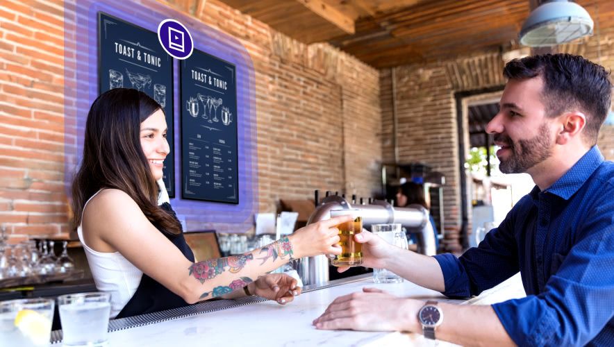 Menu Boards in bar