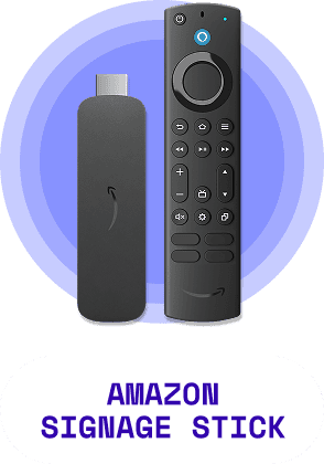 Streaming stick optimized for digital signage, offering a lightweight, plug-and-play installation option