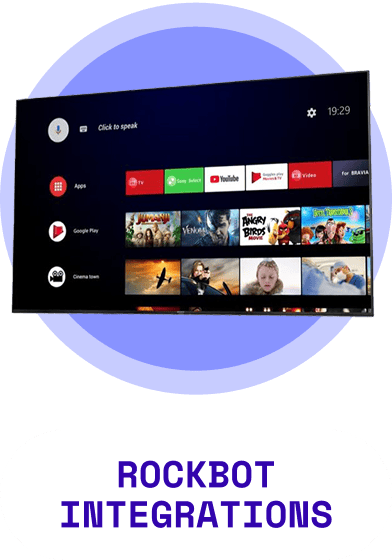 Rockbot’s platform works with your existing TV to enable signage