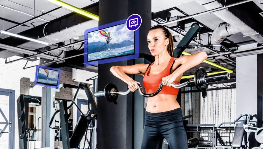 Rockbot TV streaming services for gyms with fitness content