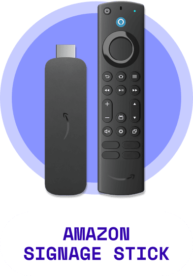 Streaming stick optimized for digital signage, offering a lightweight, plug-and-play installation option