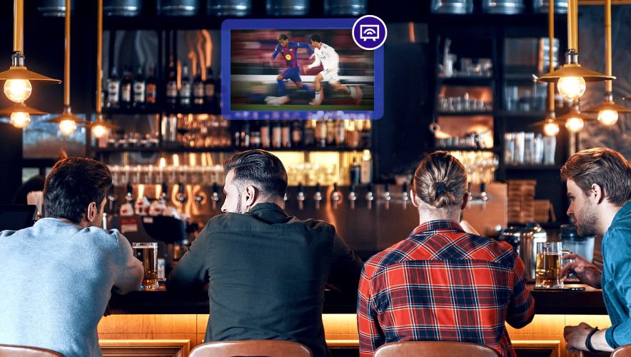 Rockbot TV in bar