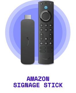 Streaming stick optimized for digital signage, offering a lightweight, plug-and-play installation option