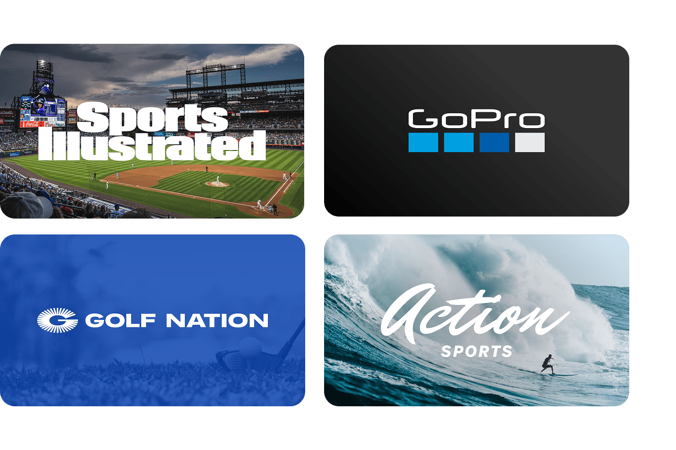 A selection of Rockbot sports channel options