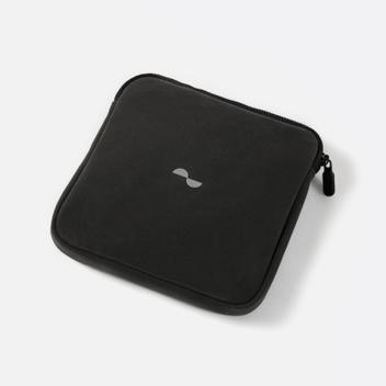 Soft pouch with zip to store NURAPHONE headphones