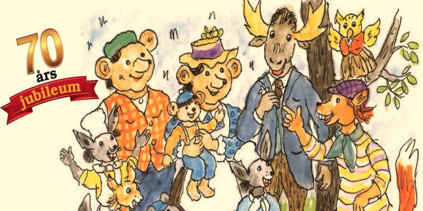 Illustrasjon som viser dei ulike dyra frå Thorbjørn Egners bok