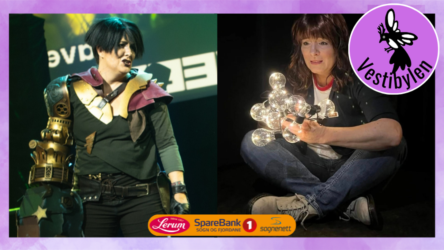 Bilde av Wenke kledd opp som Sevika frå Arcane og som Joyce Byers frå Stranger Things.