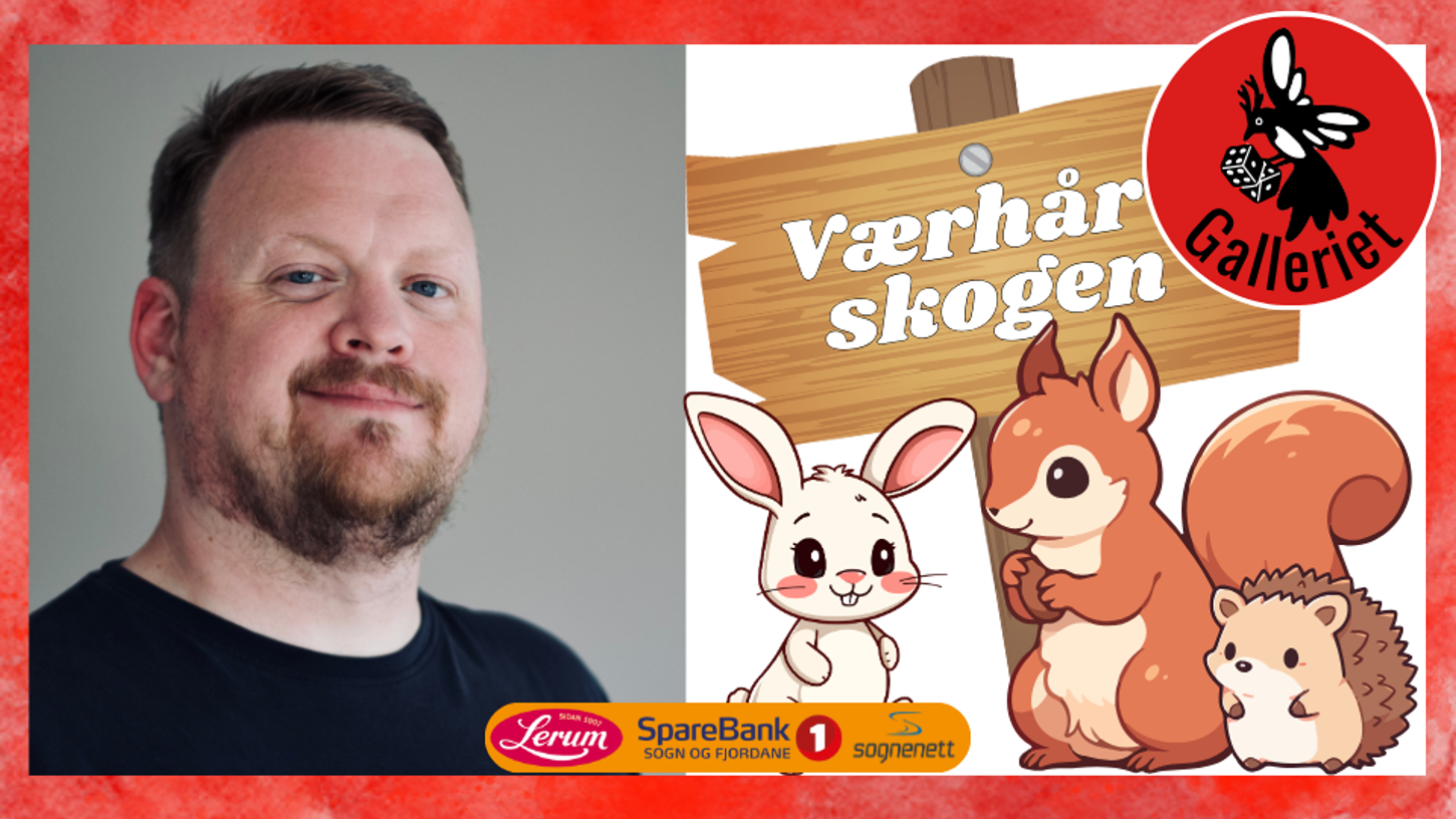 Bilete av Stig Magne og ei kanin, ekorn og piggsvin.