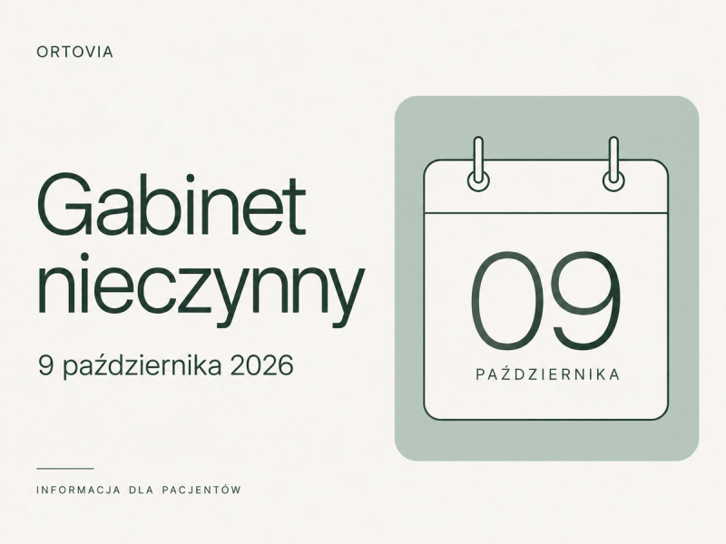 Gabinet wyjątkowo nieczynny — informacja dla Pacjentów