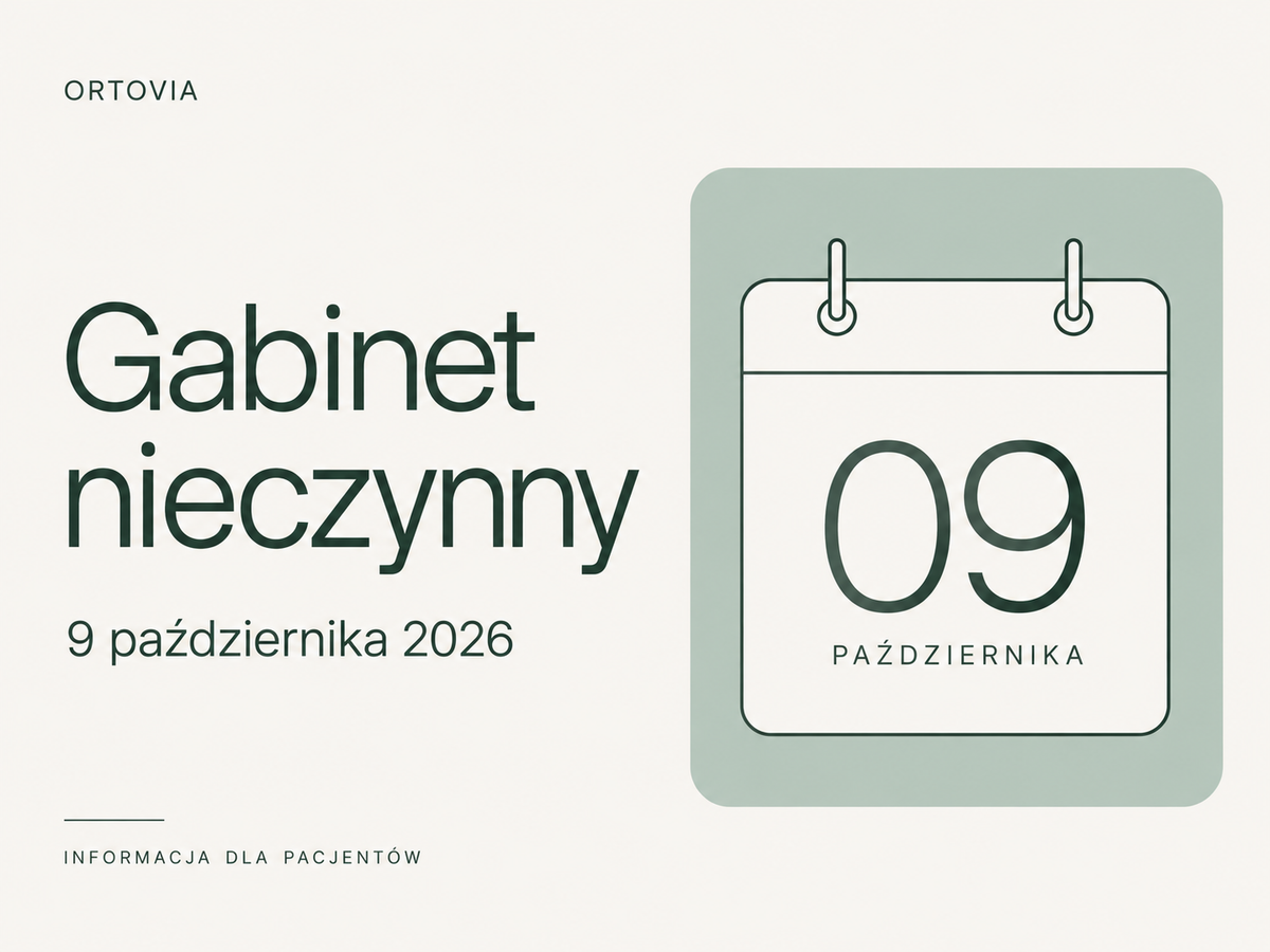 Gabinet wyjątkowo nieczynny — informacja dla Pacjentów
